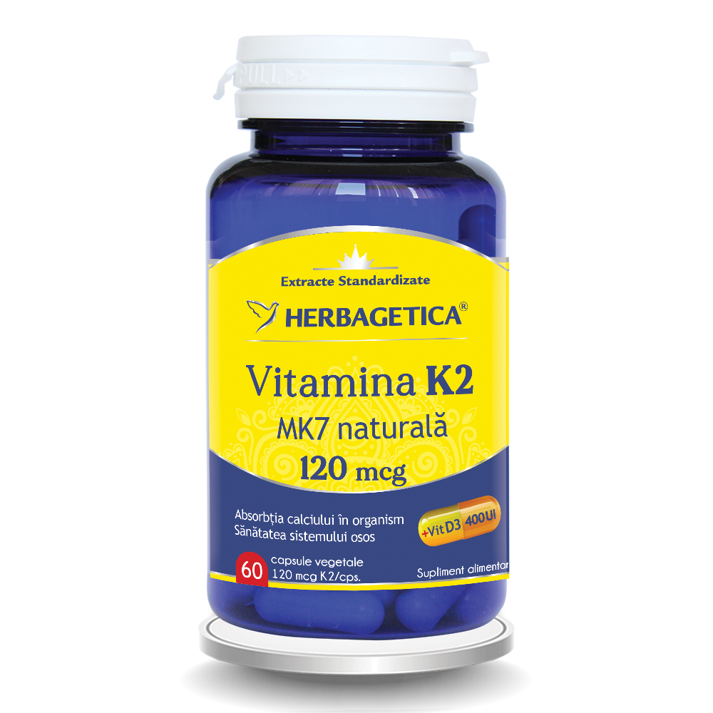 Vitamina K2 naturala 120mcg x 60cps (Hernagetica)