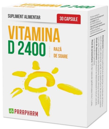 Vitamina D 2400ui, 30 capsule, Parapharm