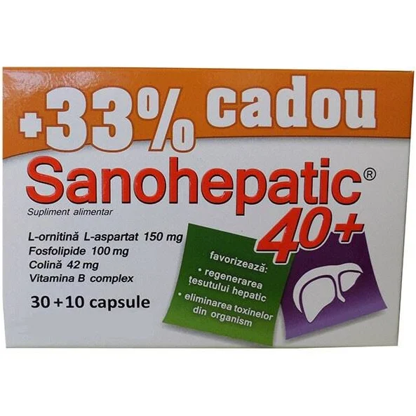 Sanohepatic 40+, 30 capsule +10, Zdrovit