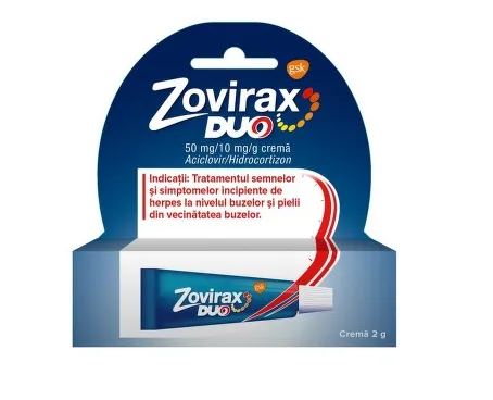 Zovirax Duo crema 50mg/10mg/g, 2g, GSK