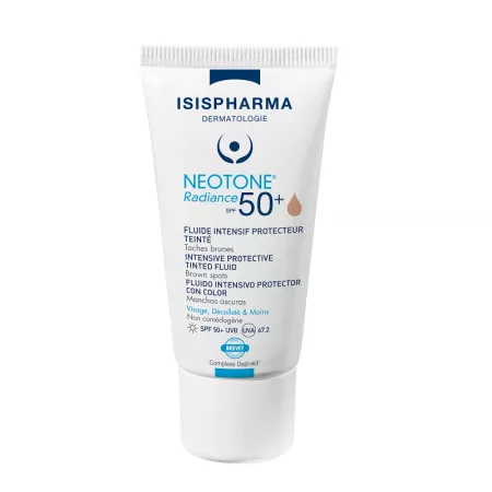Fluid nuantator pentru piele pigmentata cu SPF50+ Neotone Radiance, 30ml, Isis Pharma
