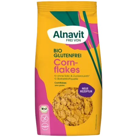Fulgi de porumb crocanti fara gluten bio, 250g, Alnavit