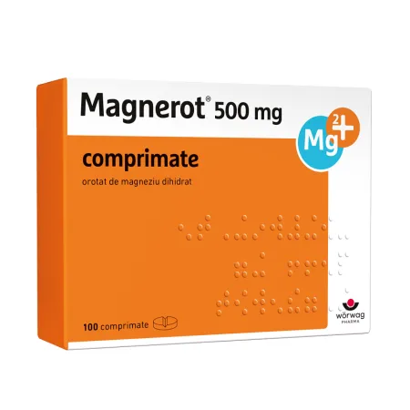 Magnerot 500mg, 100 comprimate, Worwag Pharma