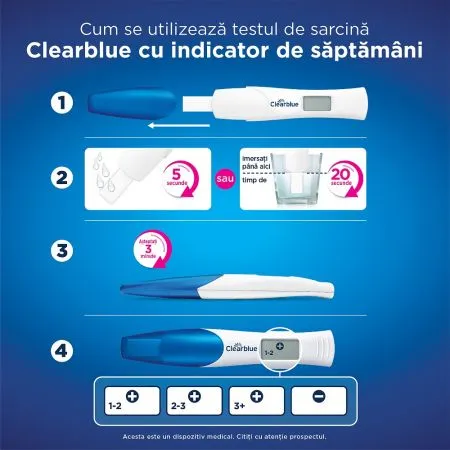 Test de sarcina digital cu indicator de saptamani, 1 bucata, Clearblue