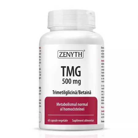 TMG Trimetilglicina/Betaina 500mg, 60 capsule, Zenyth