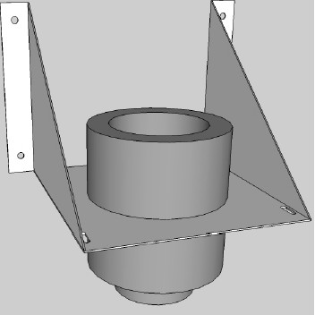 Suport intermediar, pentru cos de fum izolat, FI, D.250mm