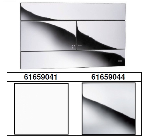 +clapeta de actionare, oli, slim, plastic, alb , mat, 255x150x6.5mm outlet