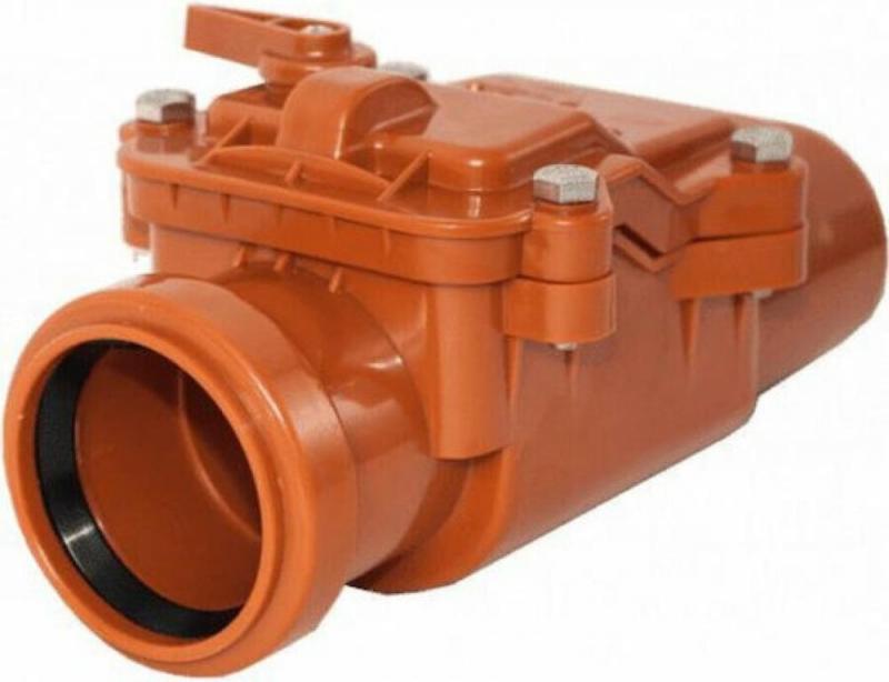 Plumbing Valves PVC KG Clapeta antiretur, pvc, cu inchizator/garnitura, canalizare exterioara, d.75mm