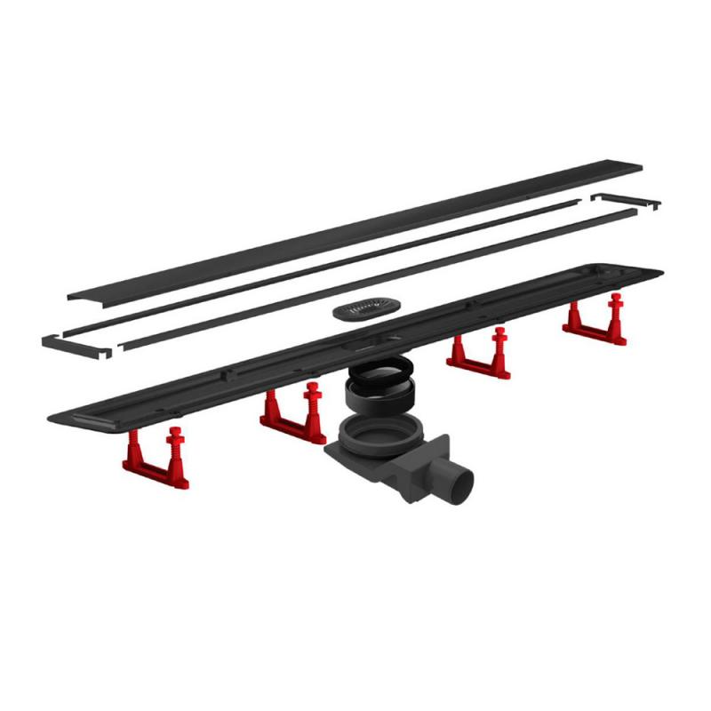 Drains PESTAN Rigola dus, pestan, compact, negru, l.75 cm