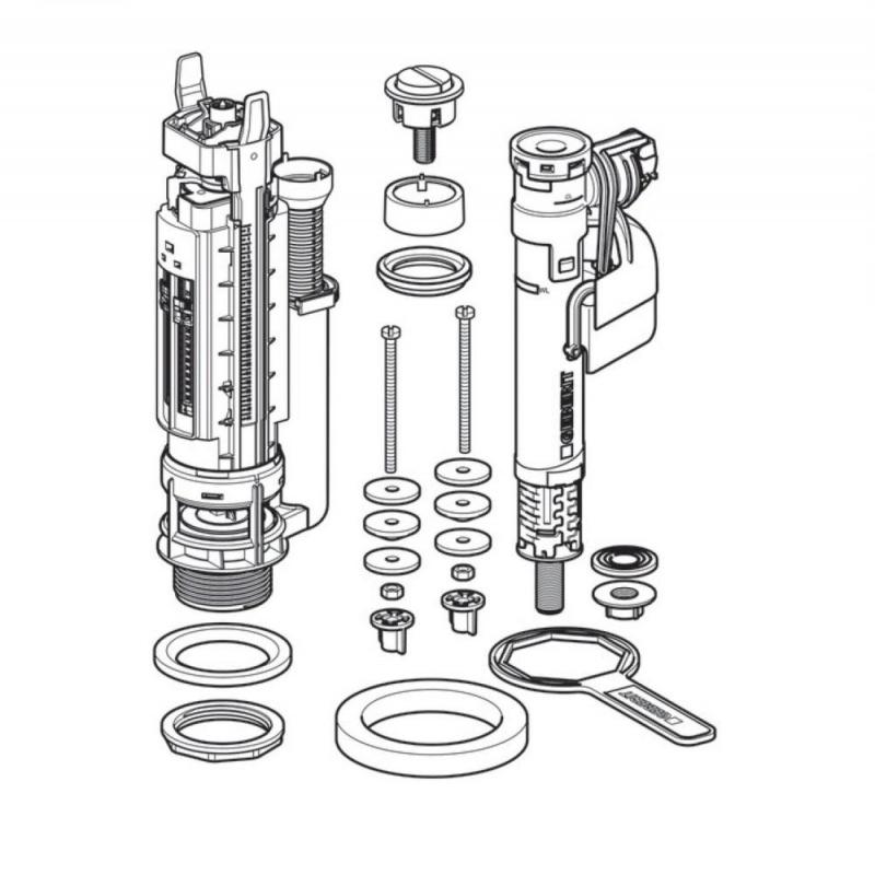 Rezervoare, vase wc Kit mecanism (armatura) +robinet flotor