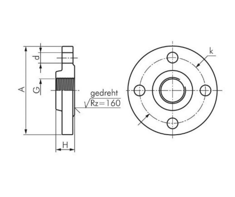 a*u様 Petla OD4ASSCM Flanse de Otel FLANSA DN 15/PN16 DIN2633 WN RF 64F60015 HIDR