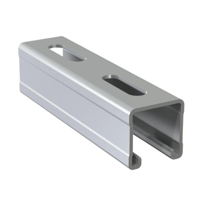 NICZUK NICZUK Sina din otel galvanizat pentru montaj, perforat, cu margini dintate, profil 41x41mm, grosime 2mm, lungime 3m