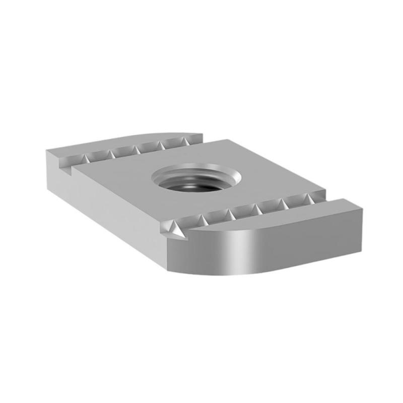 NICZUK NICZUK Piulita glisanta dintata din otel galvanizat 34x20x6mm, filet m8, pentru profil 41x21, 41x41, 41x62mm si profile 41