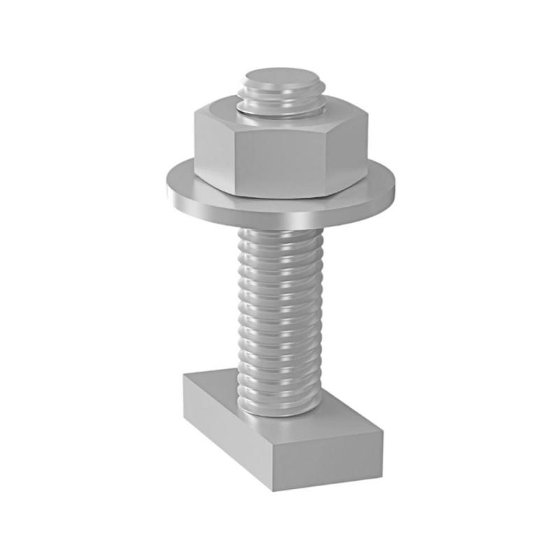 NICZUK NICZUK Element fixare colier din otel galvanizat, piulita glisanta, tija filetata m8x50mm, saiba si piulita hexagonala, pentru