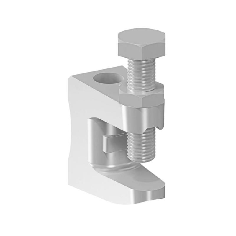 Tool Clamps & Vises NICZUK Clema portante din fonta zincat tip menghina pentru fixare tija filetata cu orificiu m8, deschidere 18,4mm