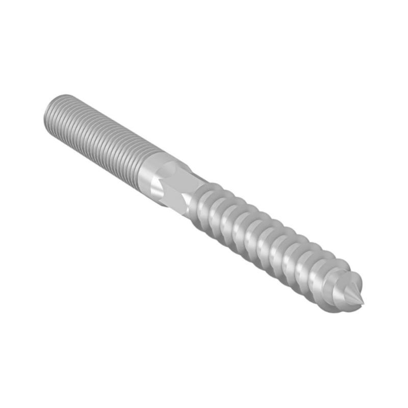 NICZUK NICZUK Prezon dublu filetat lemn/metal din otel galvanizat pentru fixare coliere m8x80mm,50buc/set