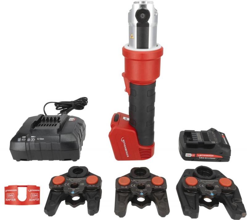 Caulking Tools ROTHENBERGER Masina de presat rotheberger romax nano cu acumulator 2ah, incarcator si bacuri ijaw th 152228