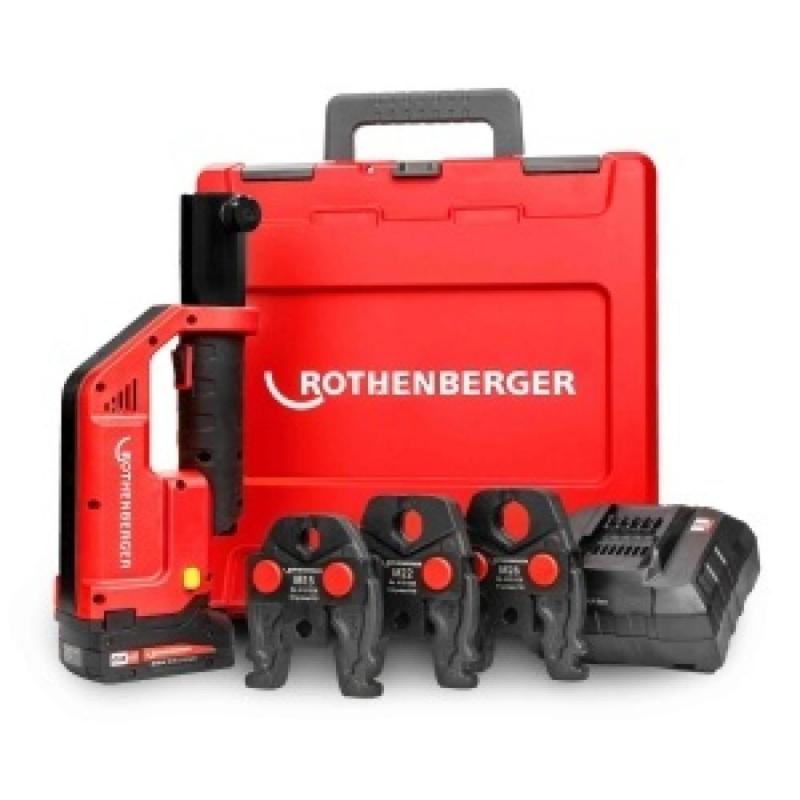 sertizat furtune ROTHENBERGER Masina de sertizat, electro-hidraulica, rothenberger, romax compact iii, acumulator 18v / 2.0 ah, eu, ampshare, set
