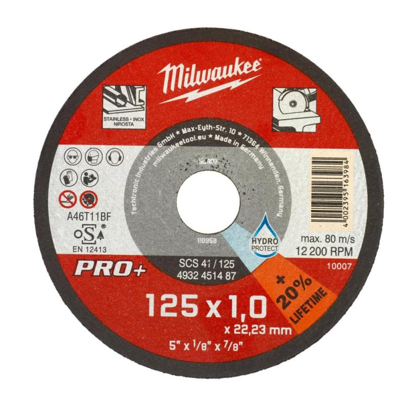 Tool Blades MILWAUKEE -disc debitare metal plat, milwaukee, 125x1 pro+