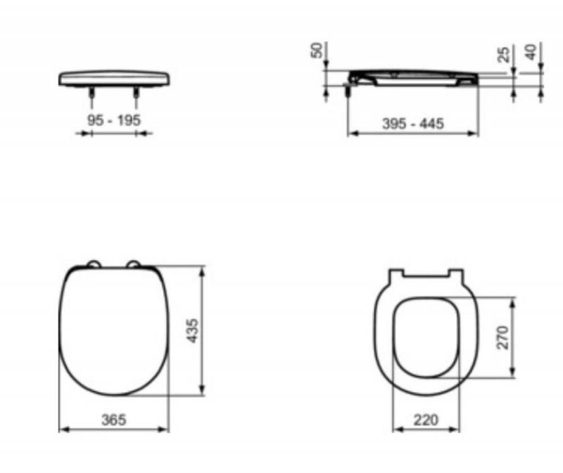 CAPAC WC SOFT CLOSE, DUROPLAST, IDEAL STANDARD CONNECT - Romstal