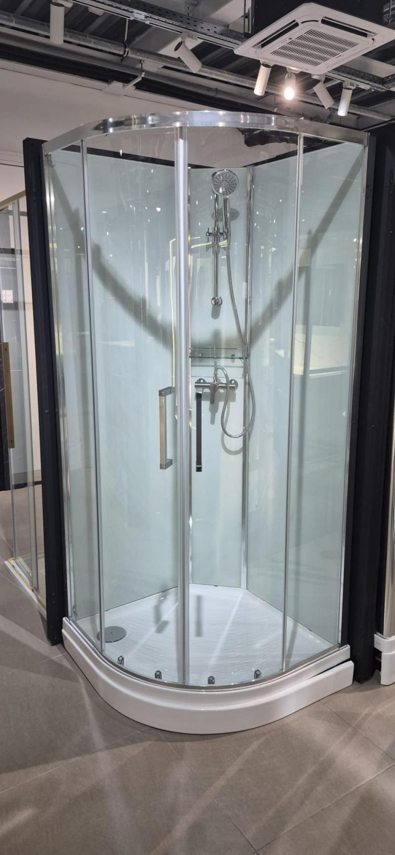 Plumbing Fixtures ROMSTAL Cabina dus semicirculara, romstal, altea, geam transparent 5 mm, 90x90x207 cm