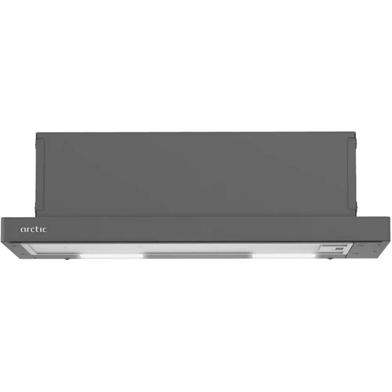 ARTIC Hota incorporabila telescopica arctic aht6121b, putere de absorbtie 260 mc/h, control mecanic, clasa d, 60 cm, negru
