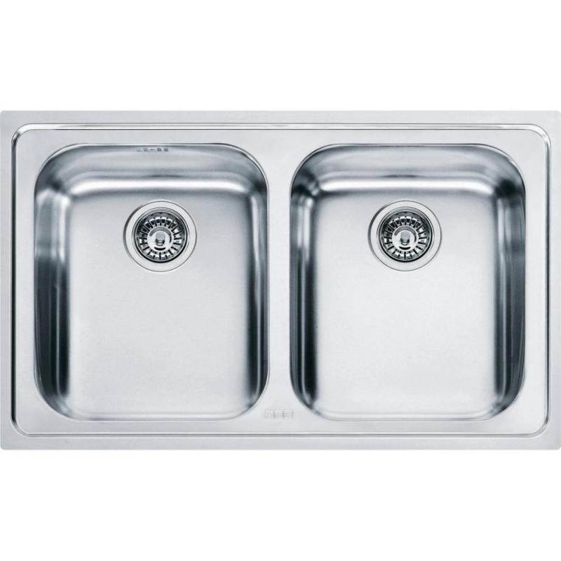 Chiuveta bucatarie inox Franke Armonia LLX620, pe blat, cu doua cuve ,78x50 cm, fara picurator, inox lucios