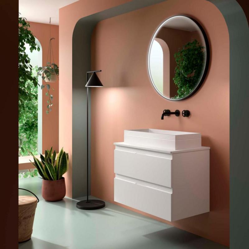 Bathroom Vanities N/A Mobilier pentru lavoar, salgar, emma, suspendat, alb mat, mdf, 79.7x45x54 cm