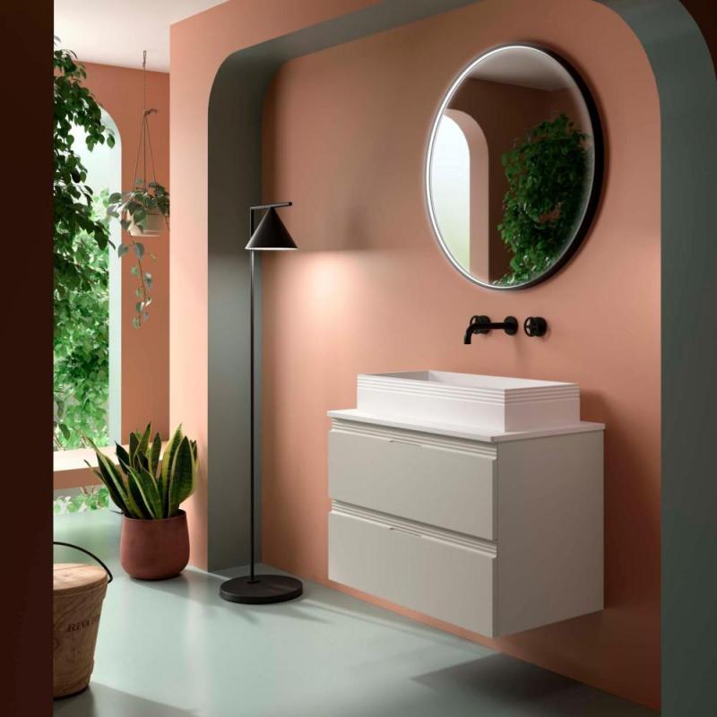 Bathroom Vanities N/A Mobilier pentru lavoar, salgar, emma, suspendat, moon grey, mdf, 79.7x45x54 cm