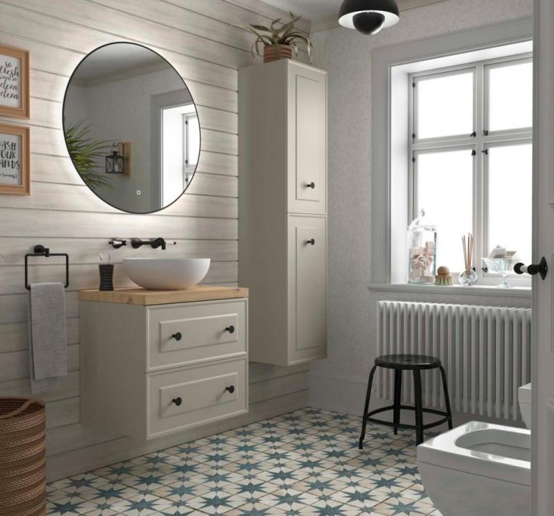 Bathroom Vanities SALGAR Mobilier pentru lavoar, salgar, renoir, suspendat, mdf, moon grey, 59.8x45x54cm