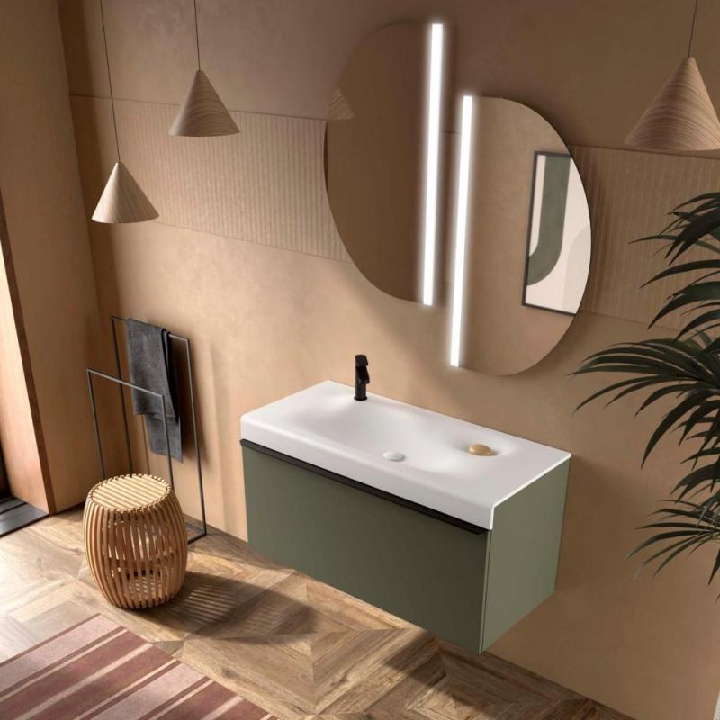 Bathroom Vanities N/A Lavoar pentru mobilier, salgar, ocean, alb mat, compozit, 80.2x45x1.2 cm