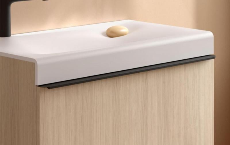 Cabinet Hardware N/A Maner pentru mobilier ocean, negru mat, 79.4x3.67x1.8 cm