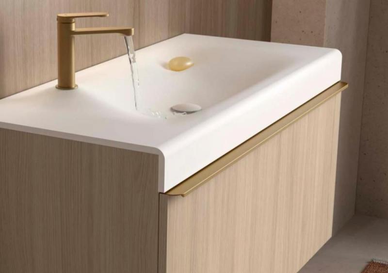 Cabinet Hardware N/A Maner pentru mobilier ocean, auriu periat, 99.4x3.67x1.8 cm