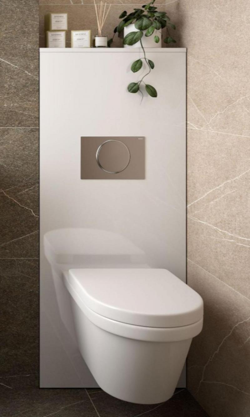 Toilets N/A Masca mobilier pentru rezervor ingropat, salgar, alb lucios, 130x65.3 cm