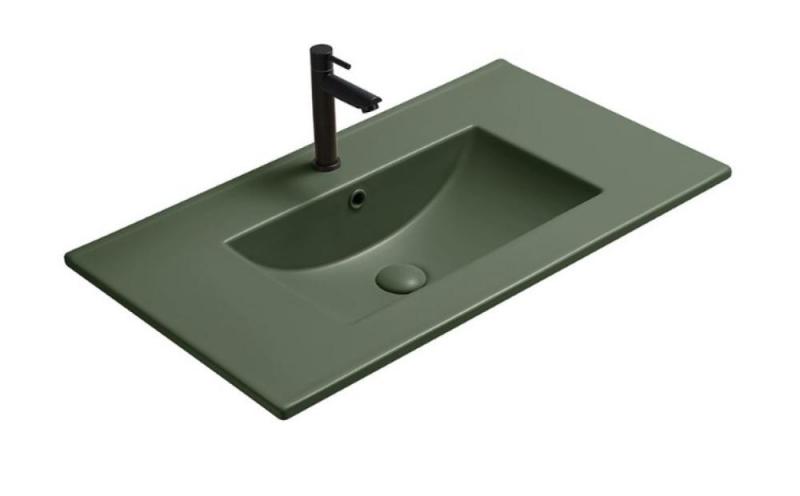 ROMSTAL Lavoar pentru mobilier, romstal, evolution, ceramica, verde mat, 61.3x46.6x17.1cm