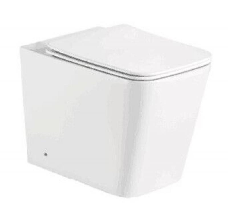 Toilets ROMSTAL Vas wc stativ, romstal, evolution, cu capac, evacuare laterala, alb, 54.5x36x41cm