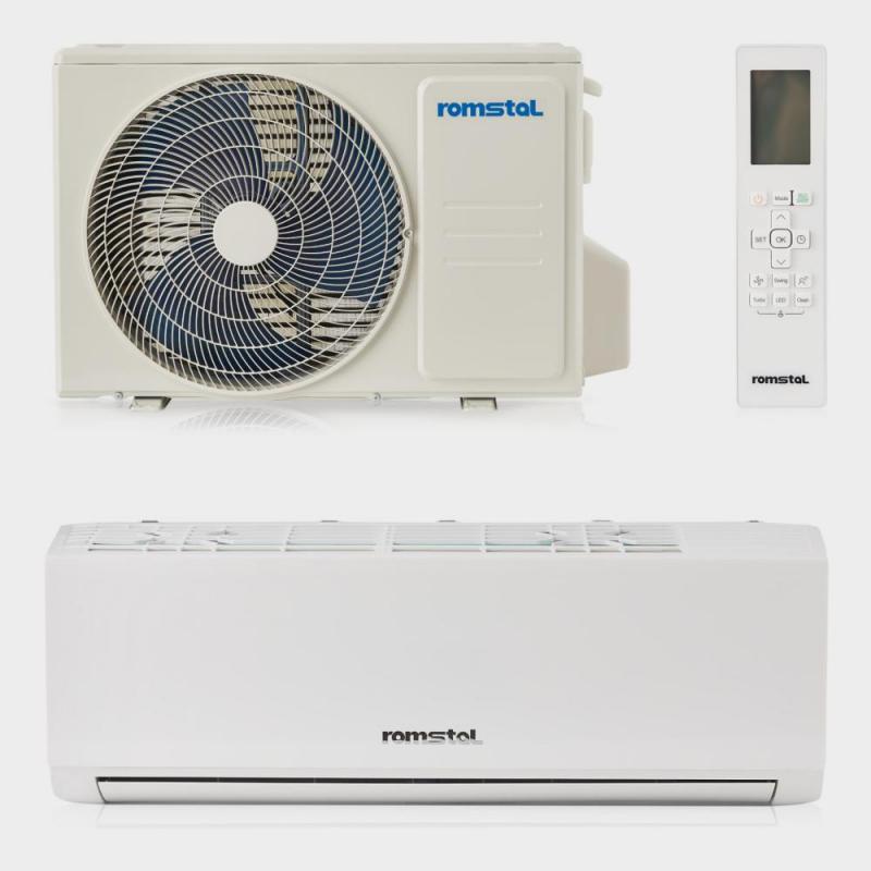 Aer conditionat, Romstal 500, alb, monosplit, inverter, 18000 BTU, R32, clasa A++/A+, Wi-Fi,fara kit