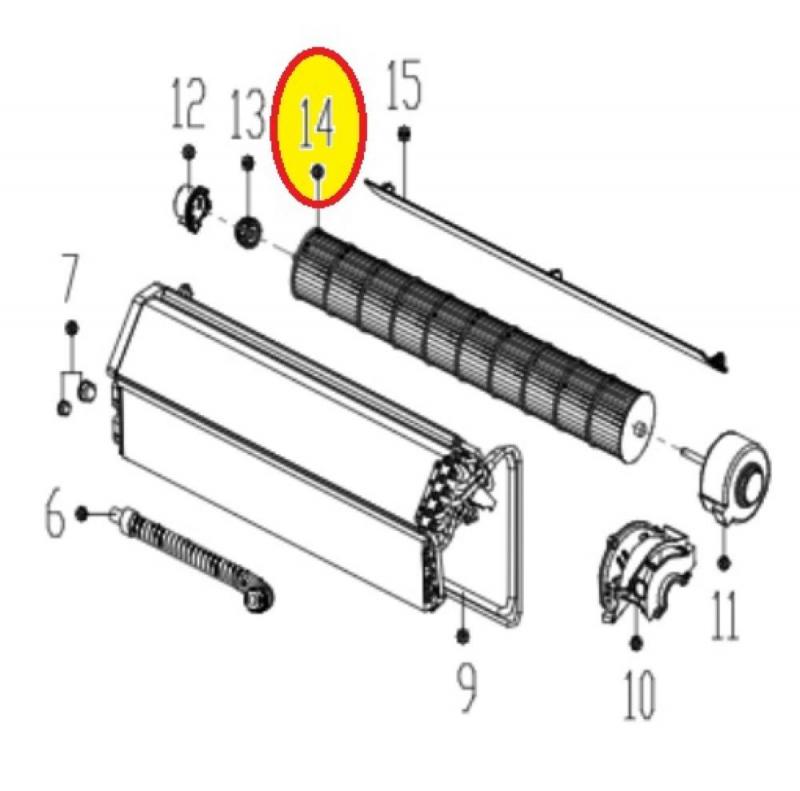 Elice / palete ventilatoare aer - tangentiale Elice ventilat...