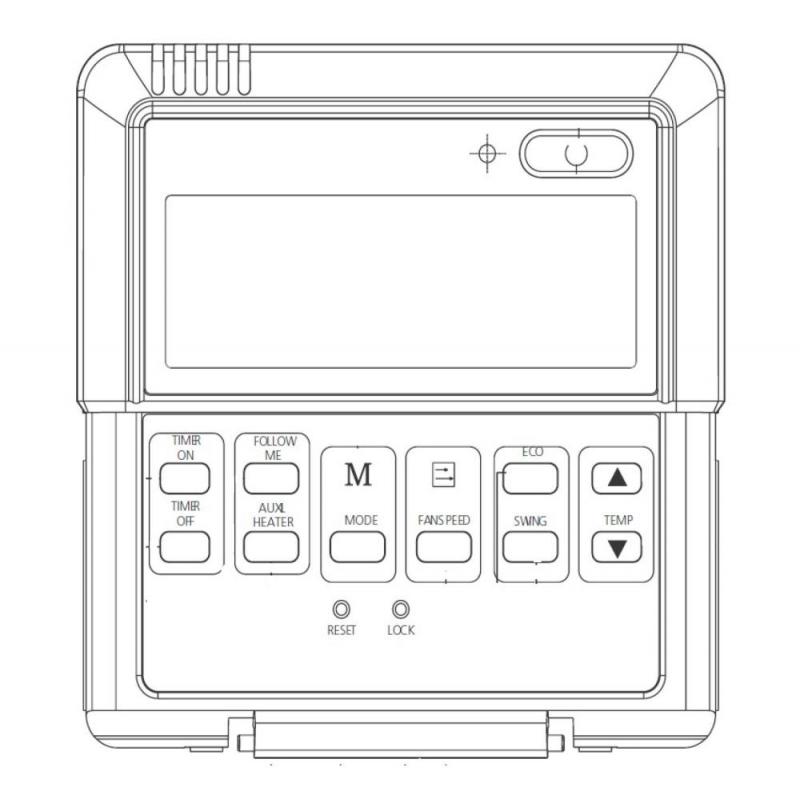 ar condicionado split Telecomanda cu fir, midea, kjr-12b/dp(t)-e-2-05, pentru ui tip split habitat, r32, 81acdi18, 81acdi41, 81acdi42