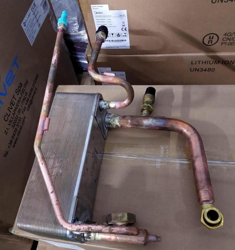 Heating, Ventilation & Air Conditioning Kit schimbator in placi + racorduri freon, midea, 15710600a00003, ach40-48ah-f, pentru pompa de caldura 81pc1012 (8kw)