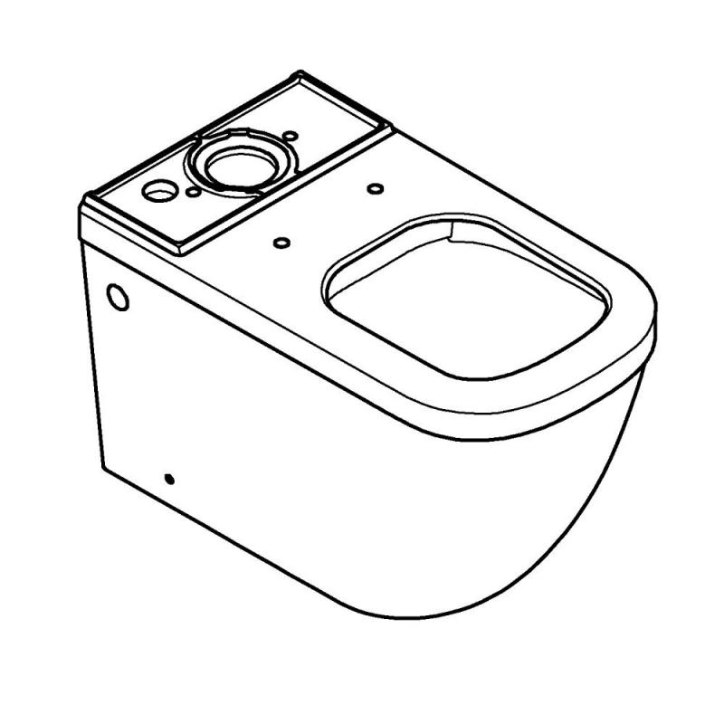 Vas WC stativ grohe euro evacuare laterala alb 36 8x67x39cm