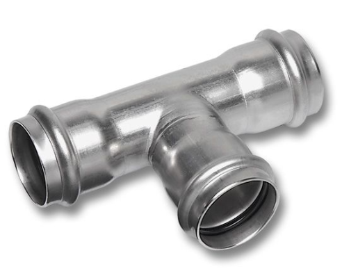 Teu redus, otel inox, sertizare, Nirotherm, F, Sanha, D.54X28X54