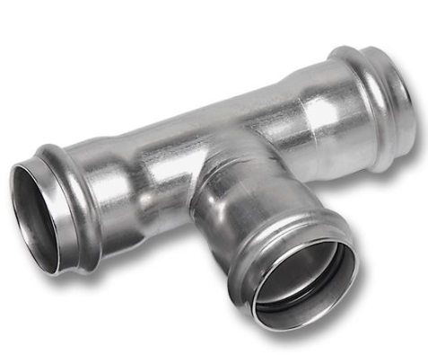Teu egal, otel inox, sertizare Nirotherm, F, Sanha, D.42mm