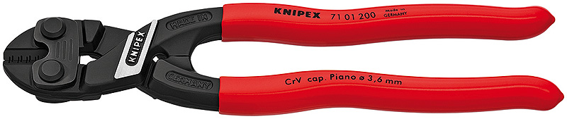 Knipex 7101200 Taietor compact pentru bolțuri CoBolt® Ø 5,2 mm, lungime 200 mm