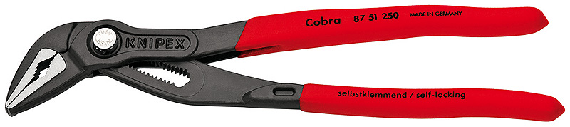 Knipex 8751250 Cleste Cobra® ES pentru tevi si pompe de apă extra-slim, lungime 250 mm