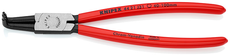 Knipex 4421J31 Cleste pentru inele de siguranță de interior 40-100 mm,indoit la 90', lungime 215 mm
