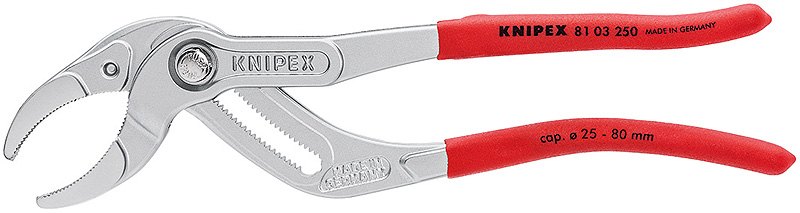 Knipex 8103250 Cleste pentru tevi, furtun, corpuri rotunde 20-80 mm, lungime 250 mm