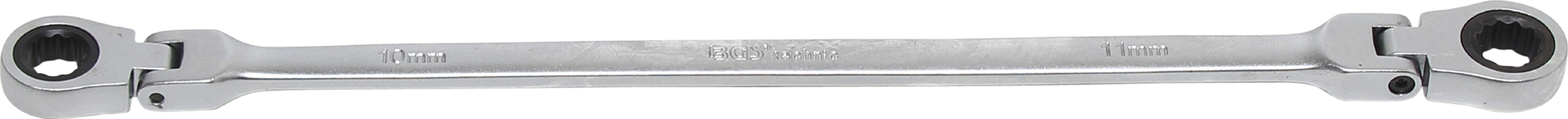 BGS 1541-10x11 Cheie inelara cu clichet dublă, articulată 10 x 11 mm