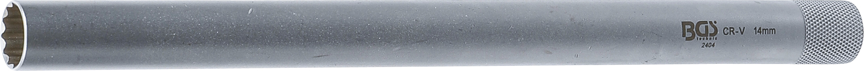 BGS 2404 Cheie pentru bujii 14 mm in 12 colturi, lunga cu antrenare 3/8''