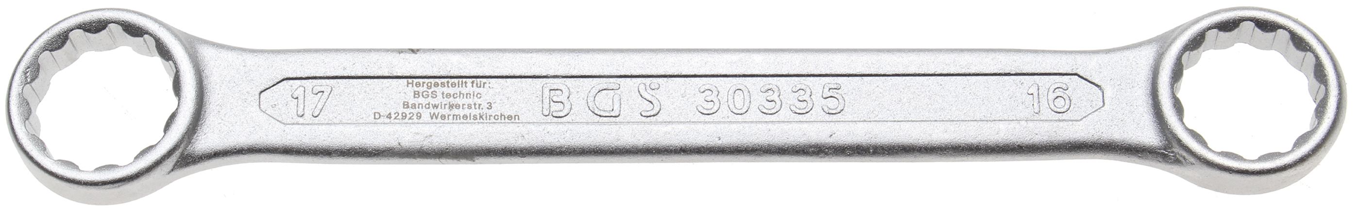 BGS 30335 Cheie inelara, extra plata, 16 x 17 mm